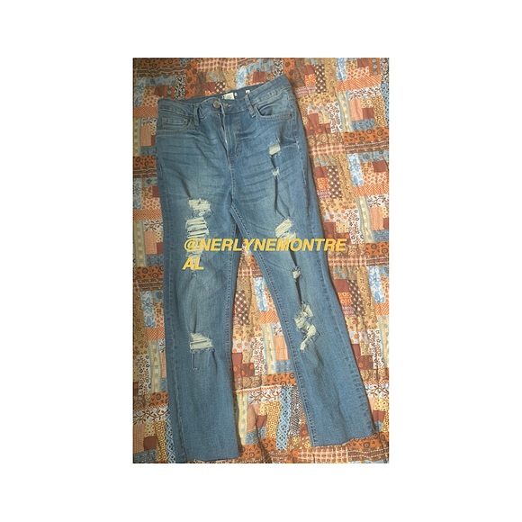 High rise Slim straight jeans - Picture 1 of 2